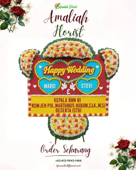 Papan Bunga Pernikahan Huangobotu